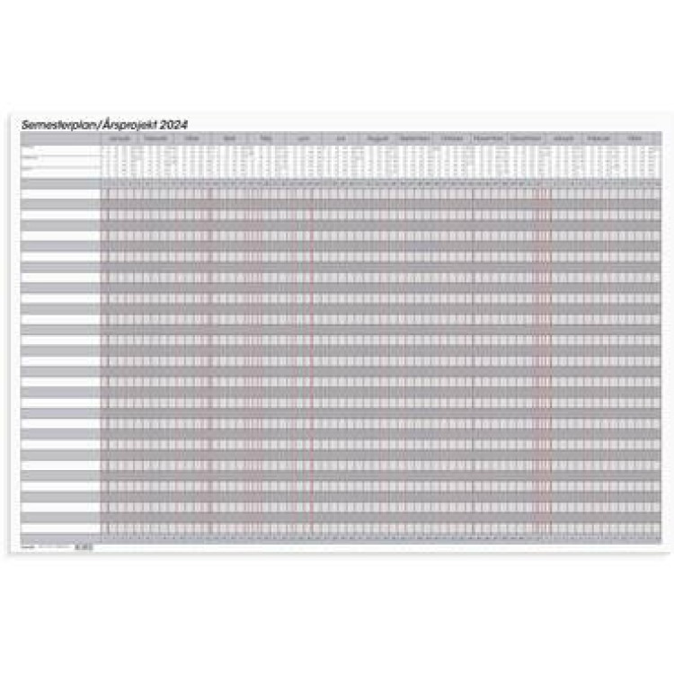 Whiteboardtavla Semesterplan/Årsprojekt 890x590mm