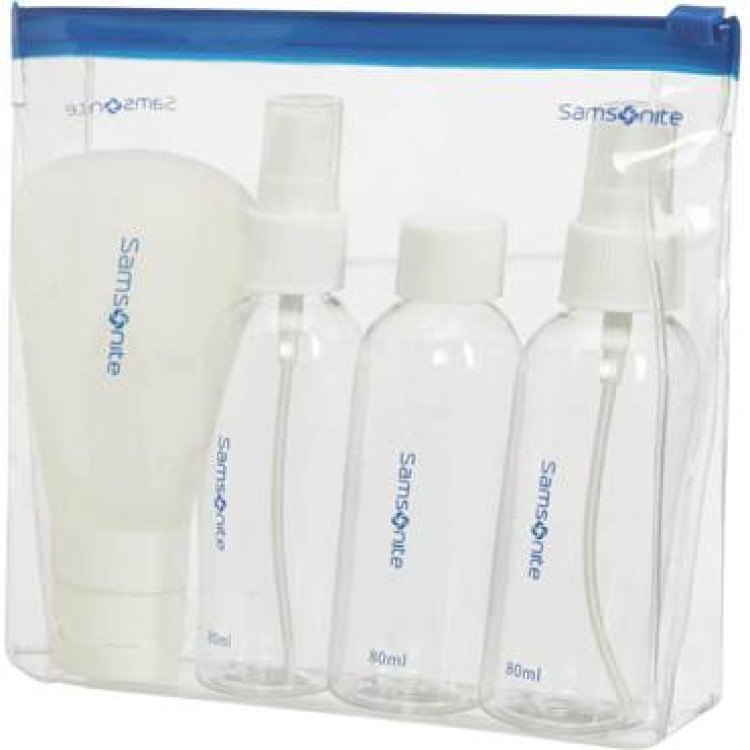 Reseflaskor Samsonite med transparent necessär Reseflaskor Samsonite med transparent necessär