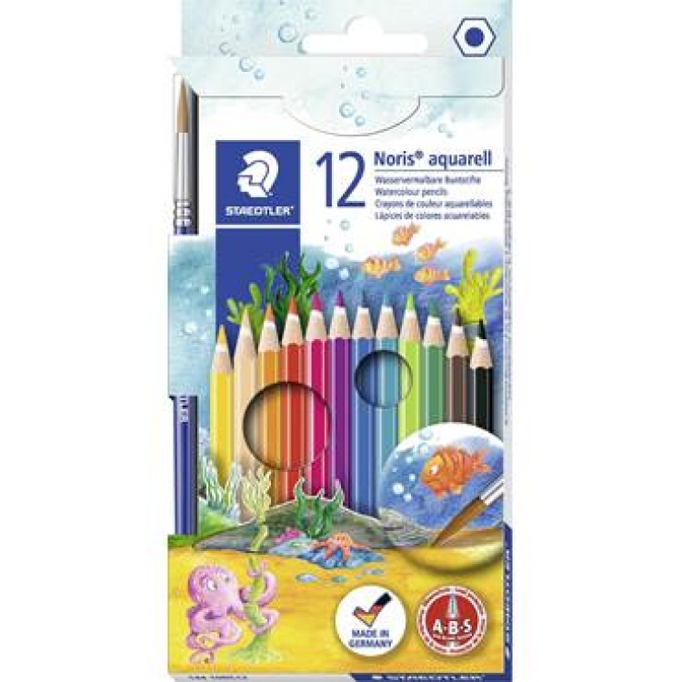 Akvarellpenna Staedtler 12färger/fp