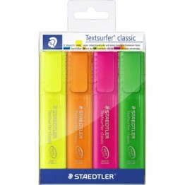 Överstrykningspenna Staedtler 364 Neon 4-Set