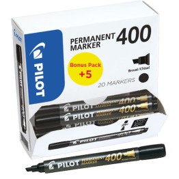 Märkpenna Pilot 400 Sned Svart 20st/fp