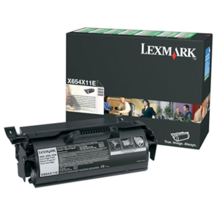 Toner Lexmark X654/X656/X658 Svart