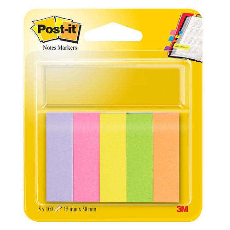 Märkflikar Post-it Markers 15x50mm 5x100st/fp