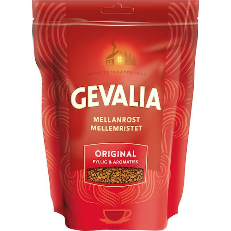 Snabbkaffe Gevalia Mellanrost Refill 200g 6st/fp