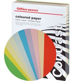 Papper A4 Office Depot 80g sorterade färger 500ark/fp