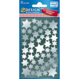 Stickers Stjärnor Silver 90st/fp