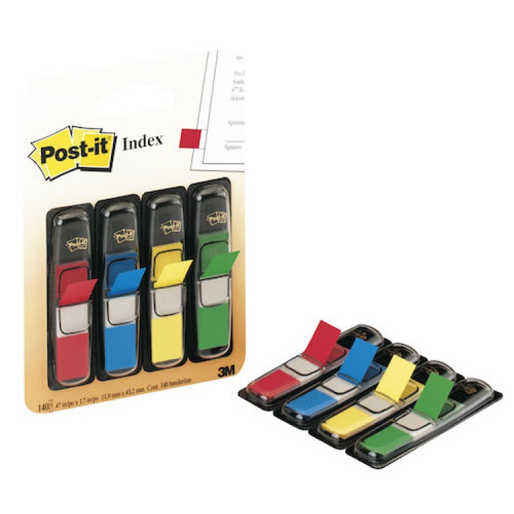 Märkflikar Post-it Index 4x35st/fp