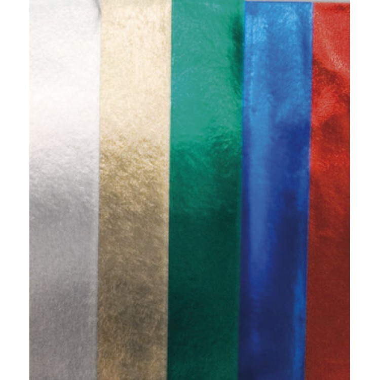 Metallfolie färgmix tvåsidig 30x50cm 25ark/fp