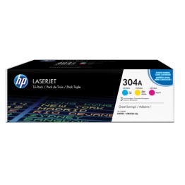 Toner HP 304A Cyan/Magenta/Gul 3st/fpk