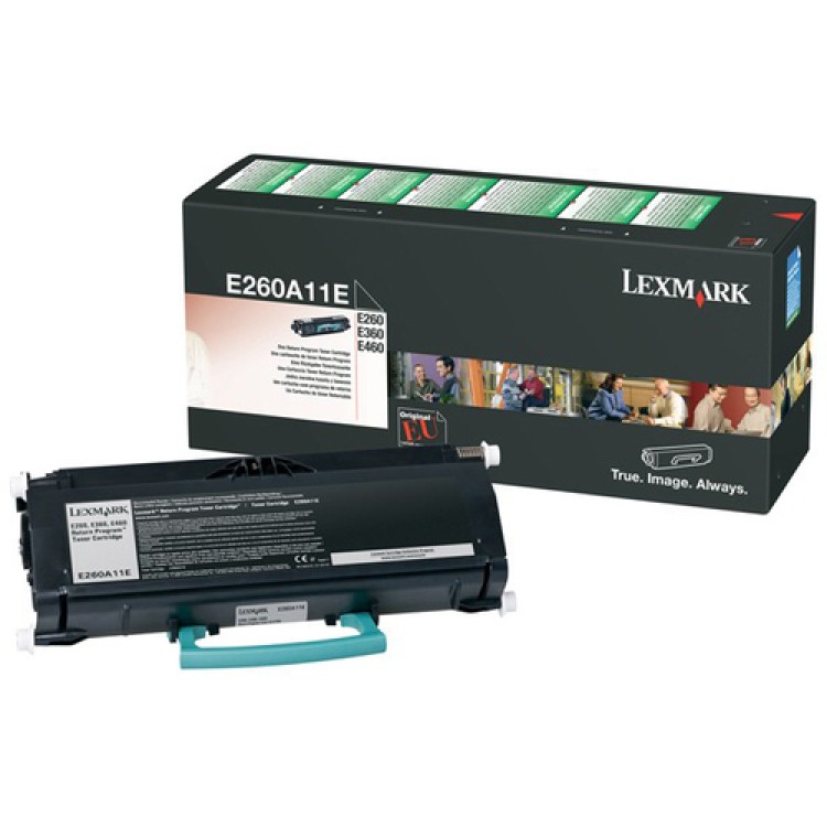 Toner Lexmark E260A11E Svart Toner Lexmark E260A11E Svart