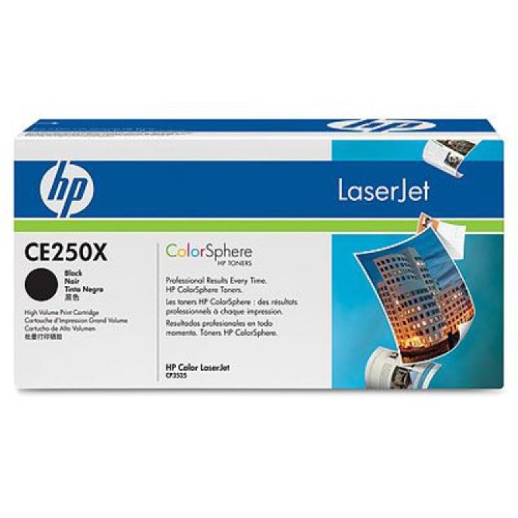 Toner HP 504X CE250X Svart