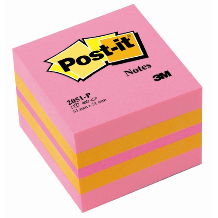 Post-it Notes Minikub 51x51mm Pink