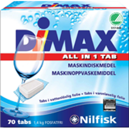 Dimax Maskindisktablett 70st/fp