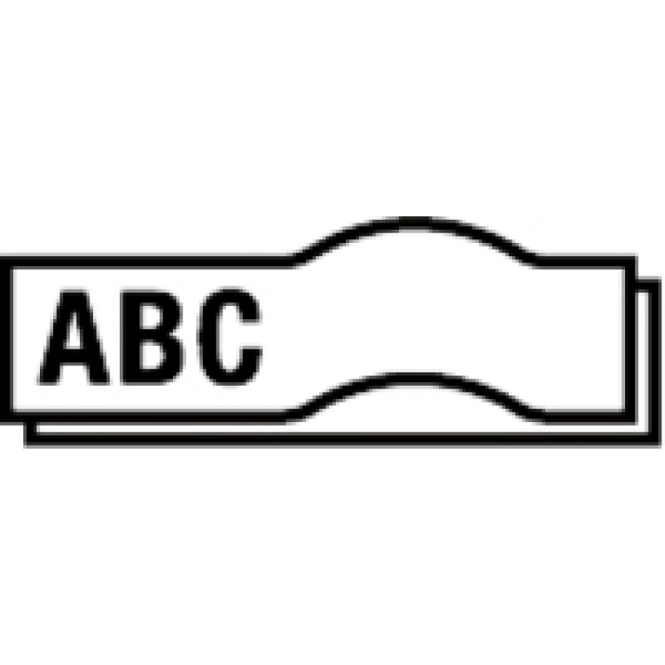 Märkband Brother TC201 12mm Svart/Vit
