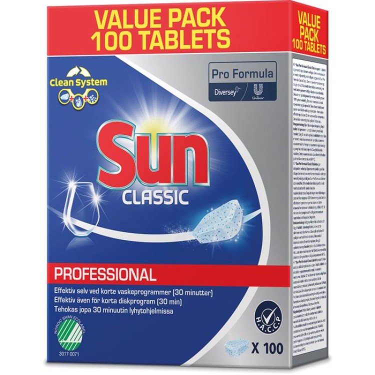 Maskindiskmedel Sun Professional Tablett Refill 100st/fp