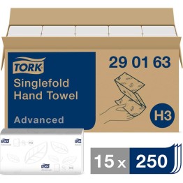 Pappershandduk Tork H3 Singlefold Advanced 3750ark/fp