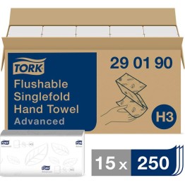 Pappershandduk Tork H3 Singlefold Advanced Spolbar 3750ark/fp