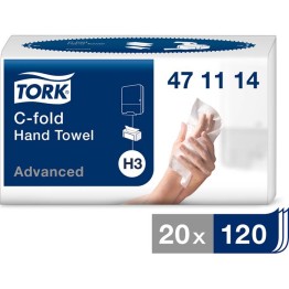 Pappershandduk Tork H3 C-fold Advanced 2400ark/fp