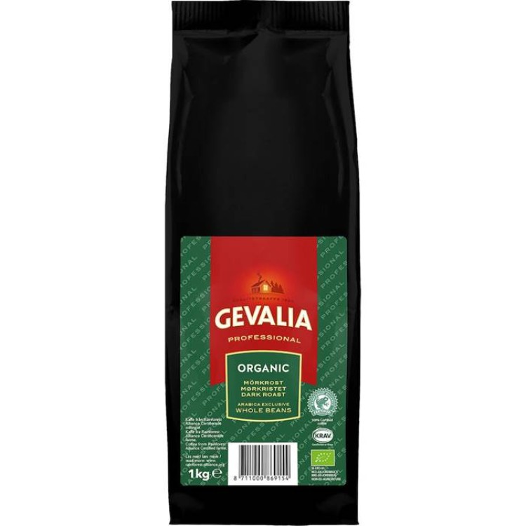 Kaffe Gevalia Professional Organic Hela Bönor 1000g 8st/fp