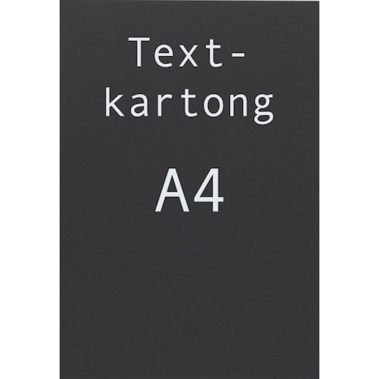 Textkartong Dubbelsidig Svart 270g A4 25st/fpk