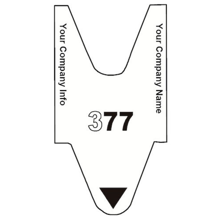 Nummerlappar Meto T80 Vit 40mm 6rullar/fp