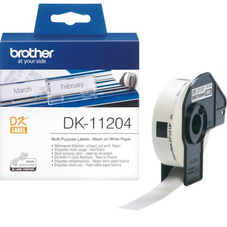 Universaletikett Brother DK11204 17x54mm 400st/rulle