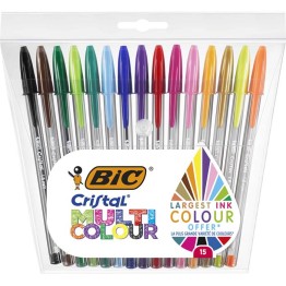 Gelpenna Bic Cristal Multi Colour 1,6mm 15st/fp