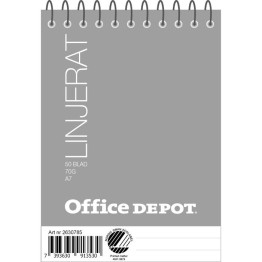 Spiralblock Office Depot 50-blad A7 20st/fp