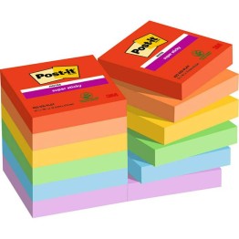 Notis Post-it Super Sticky Playful 47x47mm 12st/fp