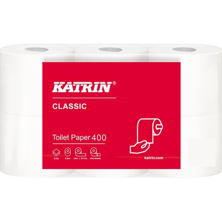Toalettpapper Katrin Classic Toilet 400 42rullar/bal