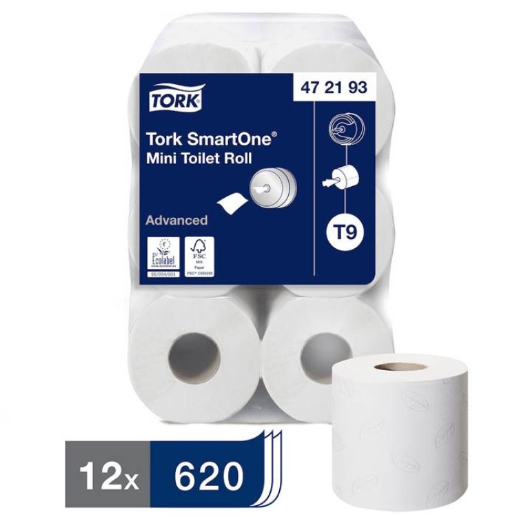 Toalettpapper Tork T9 SmartOne Mini 12rullar/fp