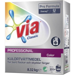 Tvättmedel Via Professional Color plus 8,32kg